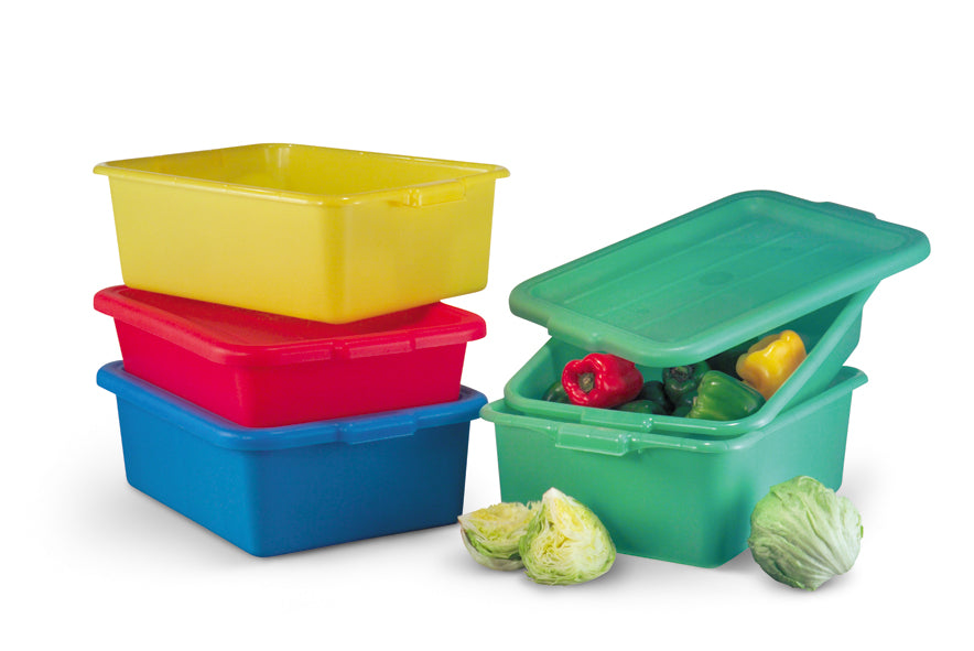 Traex® Color-Mate™ Food Storage Combo Sets with Standard Lids - White Set with 7" deep drain box